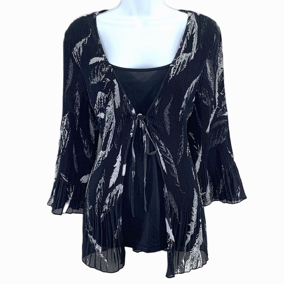 piano Tops - Whimsi Crinkle Top Size XL 3/4 Sleeve Goth Fairy Romantic Witchy Celestial Y2k